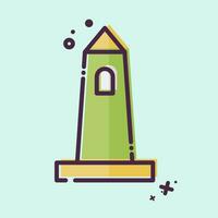 Icon Rish Round Tower. related to Ireland symbol. MBE style. simple design editable. simple illustration vector