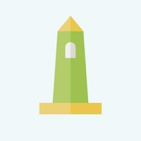 Icon Rish Round Tower. related to Ireland symbol. flat style. simple design editable. simple illustration vector