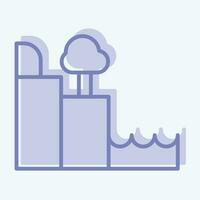 Icon Moher Cliffs. related to Ireland symbol. two tone style. simple design editable. simple illustration vector