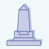 Icon Wellington Monument. related to Ireland symbol. two tone style. simple design editable. simple illustration vector