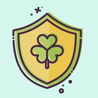 Icon Shield. related to Ireland symbol. MBE style. simple design editable. simple illustration vector