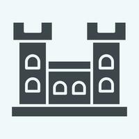 Icon Malahide Castle. related to Ireland symbol. glyph style. simple design editable. simple illustration vector