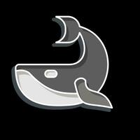 Icon Whale. related to Plastic Pollution symbol. glossy style. simple design editable. simple illustration vector