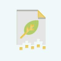 Icon Biodegradable 2. related to Plastic Pollution symbol. flat style. simple design editable. simple illustration vector