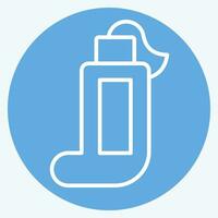 Icon Toothpaste. related to Plastic Pollution symbol. blue eyes style. simple design editable. simple illustration vector