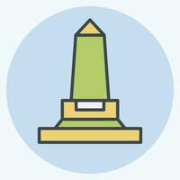 Icon Wellington Monument. related to Ireland symbol. color mate style. simple design editable. simple illustration vector