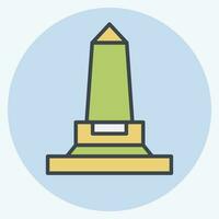 Icon Wellington Monument. related to Ireland symbol. color mate style. simple design editable. simple illustration vector