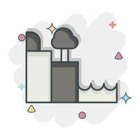 Icon Moher Cliffs. related to Ireland symbol. comic style. simple design editable. simple illustration vector