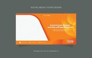 Business banner design social media promotion vector