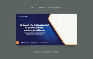 Business banner design social media promotion vector