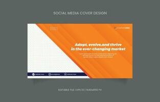 Business banner design social media promotion vector