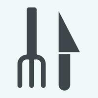 Icon Cutlery. related to Plastic Pollution symbol. glyph style. simple design editable. simple illustration vector