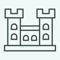 Icon Malahide Castle. related to Ireland symbol. line style. simple design editable. simple illustration vector