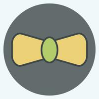 Icon Bow Tie. related to Ireland symbol. color mate style. simple design editable. simple illustration vector