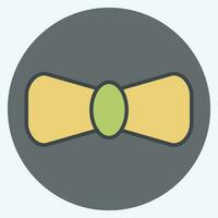 Icon Bow Tie. related to Ireland symbol. color mate style. simple design editable. simple illustration vector