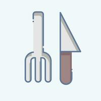 Icon Cutlery. related to Plastic Pollution symbol. doodle style. simple design editable. simple illustration vector