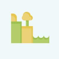 Icon Moher Cliffs. related to Ireland symbol. flat style. simple design editable. simple illustration vector