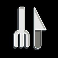 Icon Cutlery. related to Plastic Pollution symbol. glossy style. simple design editable. simple illustration vector