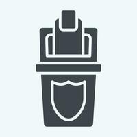 Icon Protect. related to Plastic Pollution symbol. glyph style. simple design editable. simple illustration vector