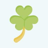 Icon Clover. related to Ireland symbol. flat style. simple design editable. simple illustration vector