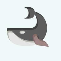 Icon Whale. related to Plastic Pollution symbol. flat style. simple design editable. simple illustration vector