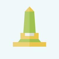 Icon Wellington Monument. related to Ireland symbol. flat style. simple design editable. simple illustration vector