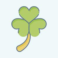 Icon Clover. related to Ireland symbol. doodle style. simple design editable. simple illustration vector