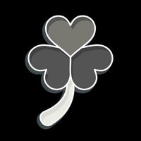 Icon Clover. related to Ireland symbol. glossy style. simple design editable. simple illustration vector