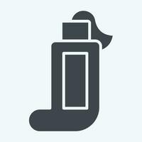 Icon Toothpaste. related to Plastic Pollution symbol. glyph style. simple design editable. simple illustration vector