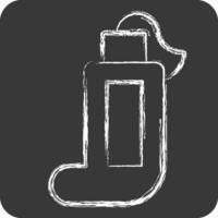 Icon Toothpaste. related to Plastic Pollution symbol. chalk Style. simple design editable. simple illustration vector