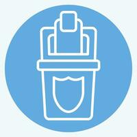 Icon Protect. related to Plastic Pollution symbol. blue eyes style. simple design editable. simple illustration vector