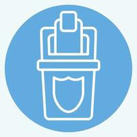 Icon Protect. related to Plastic Pollution symbol. blue eyes style. simple design editable. simple illustration vector