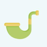 Icon Smoking Pipe. related to Ireland symbol. flat style. simple design editable. simple illustration vector