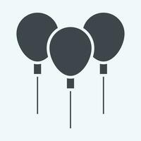 Icon Balloons. related to Ireland symbol. glyph style. simple design editable. simple illustration vector