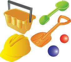 various tools and equipment for construction vector