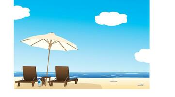 Idyllic beach view vector