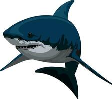 aislado tiburón, ilustración vector