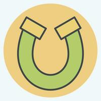 Icon Horse Shoe. related to Ireland symbol. color mate style. simple design editable. simple illustration vector