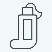icono pasta dental. relacionado a el plastico contaminación símbolo. línea estilo. sencillo diseño editable. sencillo ilustración vector