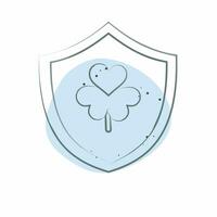 Icon Shield. related to Ireland symbol. Color Spot Style. simple design editable. simple illustration vector