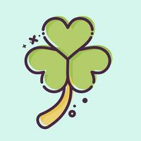 Icon Clover. related to Ireland symbol. MBE style. simple design editable. simple illustration vector