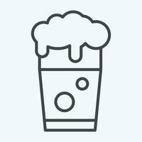 Icon Pint of Beer. related to Ireland symbol. line style. simple design editable. simple illustration vector