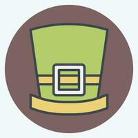 Icon Hat. related to Ireland symbol. color mate style. simple design editable. simple illustration vector