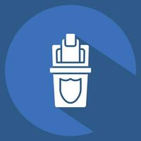 Icon Protect. related to Plastic Pollution symbol. long shadow style. simple design editable. simple illustration vector