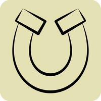 Icon Horse Shoe. related to Ireland symbol. hand drawn style. simple design editable. simple illustration vector