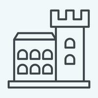Icon Dubun Castle. related to Ireland symbol. line style. simple design editable. simple illustration vector