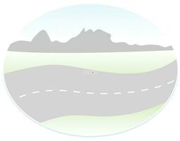 Road landscape illustration vector