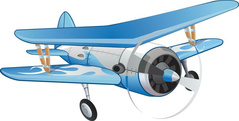 Isolated Biplane, illustration