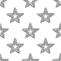 Seamless pattern with cute stars doodle for decorative print, wrapping paper, greeting cards, wallpaper and fabric vector