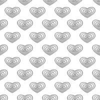 Seamless pattern with hand drawn heart doodle for decorative print, wrapping paper, greeting cards and fabric vector